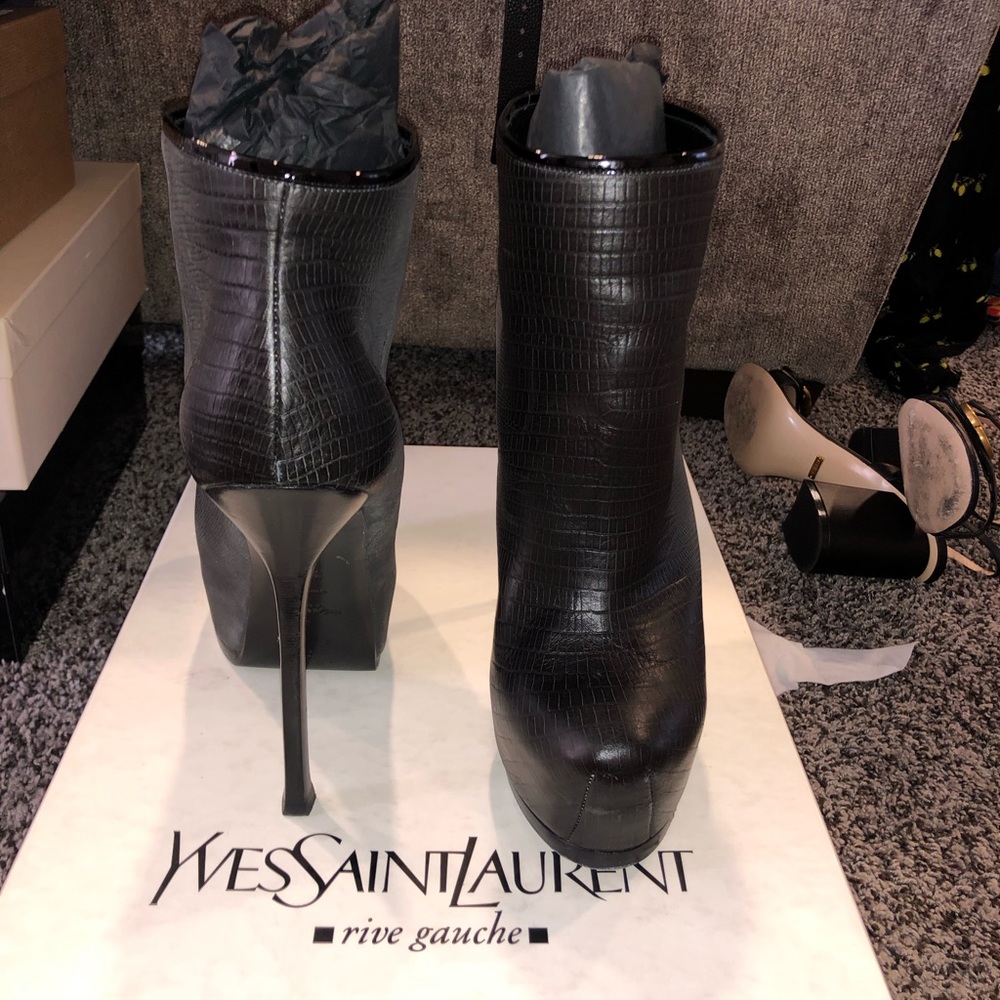 YSL Platform booties